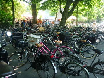 Voetbal kijken in de Vondeltuin